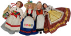 Lot Of 4 International Dolls Vintage 1950 s Cloth Plastic Italy Sweden 5 To 7 In