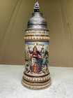 Antique Original Military Regimental German Beer Stein Pre-wwi Ww1 Eisenbahn