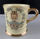 Vintage Enesco Paw Shaving Mug Ceramic Barber Cup Shave Brush Japan E-2242