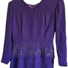 Mother Of The Bride Donna Morgan Formal Dress 8 Purple Evening Wedding Sequin 