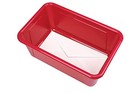 Small Cubby Bins     Plastic Storage 12 2 X 7 8 X 5 1 Inches Red Bin Only