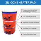 Electric Oil Drum Silicone Heating Belt  Synthetic Fiber Metal Barrel Heater
