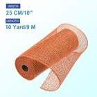 10 Inch Poly Burlap Mesh For Wreath Mesh Ribbon 10 Yard Bright Orange