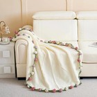 Crochet Flower Bouquet Throw Blanket  Handmade Knitted Blanket With Rose Flowers