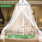 Mosquito Net Bed Canopy  Ceiling Curtains For Crib  Kid   Adult Beds  white 