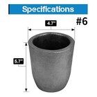 Premium Black Graphite Crucible  Silicon Carbide Clay Furnace Cup - 1800    3272   