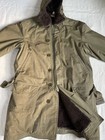 Vintage 1950s Us Army M1947 Cold Weather Overcoat Parka Complete With Belt 44 Xl
