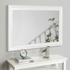  Wood Wall Mirror For Bathroom rectangle Rustic Large 30 X 40 40 l X 30 w White