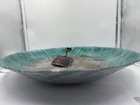 Artistic Accents Decorative Glass Plate bowl 12 5 In 2in Tall Green gold