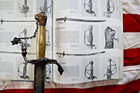 French Indian War Revolutionary War  German Swiss Dog Head Sword Circa 1730