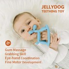 Teething Toy For Baby  Jellydog Never Drop Food Grade Silicone Rocking Teethe   
