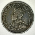 1914 Canadian Silver 5 Cents Coin George V Canada Type Coin Fine Dark 5c