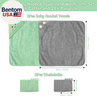 10 Pcs Cute Baby Towels Set  2 Pcs Soft Baby Hooded Towels   8 Pcs Washcloths  B