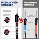 Phcodlan Wood Burning Kit  163 Pcs  Black New  Adjustable Temperature Control