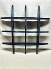 Red And Blue Wood Convex Curved Wall Trinket Shelves 29    X 29   