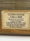 Antique Litho Lithography Stone 11  X 10 x3   