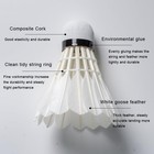 808 12 Pack White Goose Feather Badminton Shuttlecocks Birdies  High Speed Tr   