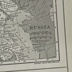 Antique 1917 Map Of Russia 11x15 Inches