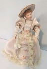 Dollhouse Miniature Porcelain Woman Doll Figure Victorian Era 1 12 Scale  read  