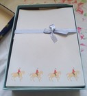 1985 Vintage Meade Fox Hunter Horse Rider Stationery Set 40 Sheets And Envelopes