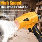 Electric Cordless Leaf Blower  60000 Rpm Motor  Nozzle Set  Handheld Lightweight