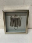 Antique Sterling Silver  Mesh Purse Shadow Box Frame Art Nouveau Chainmail Bag