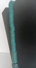 Wood Teal Necklace  Vintage  Medium Length 25   Tribal Style Necklace