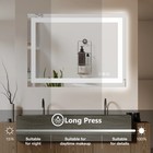 Led Bathroom Mirror Anti-fog Backlit Memory Function Tempered Glass Waterproof
