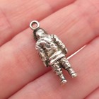 Old Pawn 925 Sterling Silver Vintage Alaskan Inuit Oxidized Mini Charm Pendant