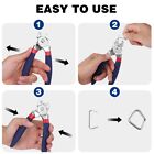 Workpro Bent Hog Ring Pliers W  500pcs 3 4  Hog Rings Galvanized Steel Hog Rings