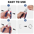 Workpro Bent Hog Ring Pliers With 500 Pcs 3 4  Hog Rings  Galvanized Steel New