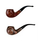 2 Vintage Durable Wooden Smoking Pipe Tobacco Cigarettes Cigar Pipe Stripe Gift