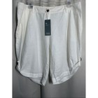 Nwt Eileen Fisher Organic Linen Button Roll Tab White Shorts Size 10