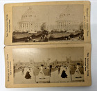 1904 Worlds Fair 2 Canvassers Stereoscope Cards Festival Hall   Admin Building