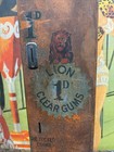 Vintage C  1910 Lion Clear Gums Penny Operated Vending Machine Sign British Rare