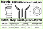 M6-1 0 Stainless Steel Nylon Insert Hex Lock Nut  Metric Din 985 A2-70   18-8