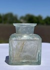 Pre-1900s Old Antique Inkwell  Very Thick Glass