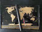 Scratch Off United States Of America   The World Maps With Flags Black Gold Xl