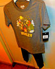 Hurley 2 Piece Jogger Set Bears At Campfire S s Shirt Sz 7 Nwt