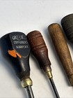 Lot 4 Vintage Precision Flathead Screwdrivers Wood Handles Greens Albany Ny