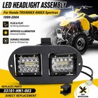 Led Headlight Assembly W  Angry Eye Cover For Honda Trx400ex 99-04 33101-hn1-003