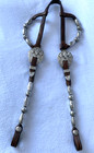 Stunning Sterling Overlay Silver Ferrule 2 Ear Show Headstall tooled high End