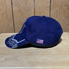Vintage New Jersey Hat Cap Usa Flag Strapback Embroidery Blue Spellout One Size