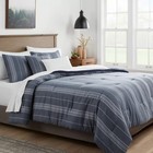 4pc Twin twin Extra Long Reversible Heathered Herringbone Stripe Comforter Set