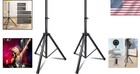 Heavy Duty Speaker Stands Pair 60  Adjustable Height Tripod Stage Mount