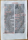 Post Incunable Leaf Brevarium Pataviensis Small Woodcut  657  - 1508