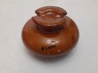     1  Antique Medium Brown Ceramic Porcelain Electric Insulator   7 X 4 1 2   