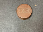 1950 Vintage Glass Clorox Bottle With Plastic Cap Embossed Amber Brown Free Ship