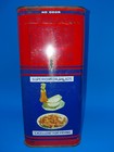 Vintage One Gallon Planters Hi-hat Peanut Oil Tin Can Red And Blue Empty