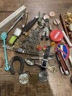 Vintage Junk Drawer Lot Coins Estate Mix Trinkets Collectibles Assorted